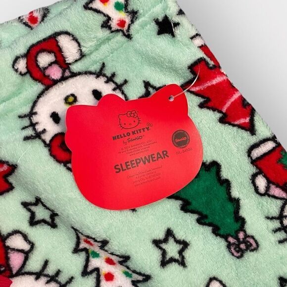 Hello Kitty “Christmas Trees” Fuzzy Soft Touch Pajama Pants Womens size X-Large - Picture 10 of 12